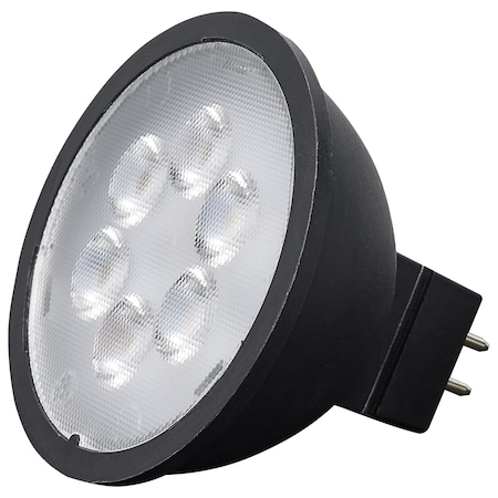 Satco 4.5 Watt MR16 LED - Black Finish - 5000K - GU5.3 Base - 360 Lumens - 12 Volt - Hologen S11397